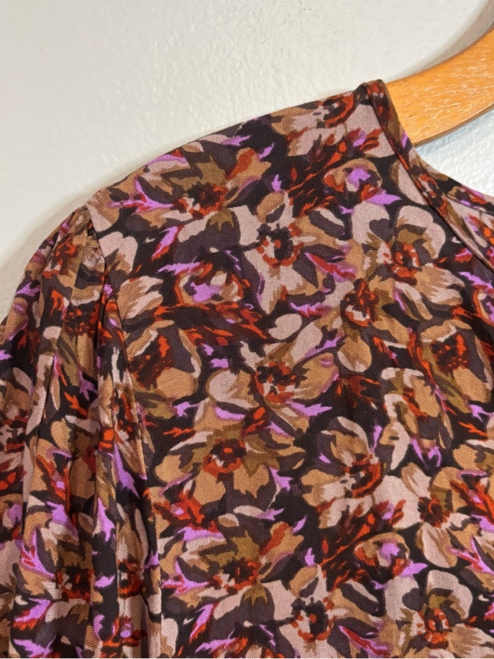 NATURAL LIFE Medium Brown Floral Tiered Maxi Dress - Picture 4 of 12